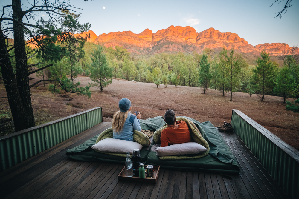 sleep camp bush sunrise flinders ranges elder range